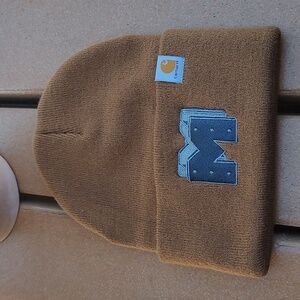 Carhartt M Embroidered Logo Patch Knit 100% Acrylic Cuffed Beanie Hat OSFA